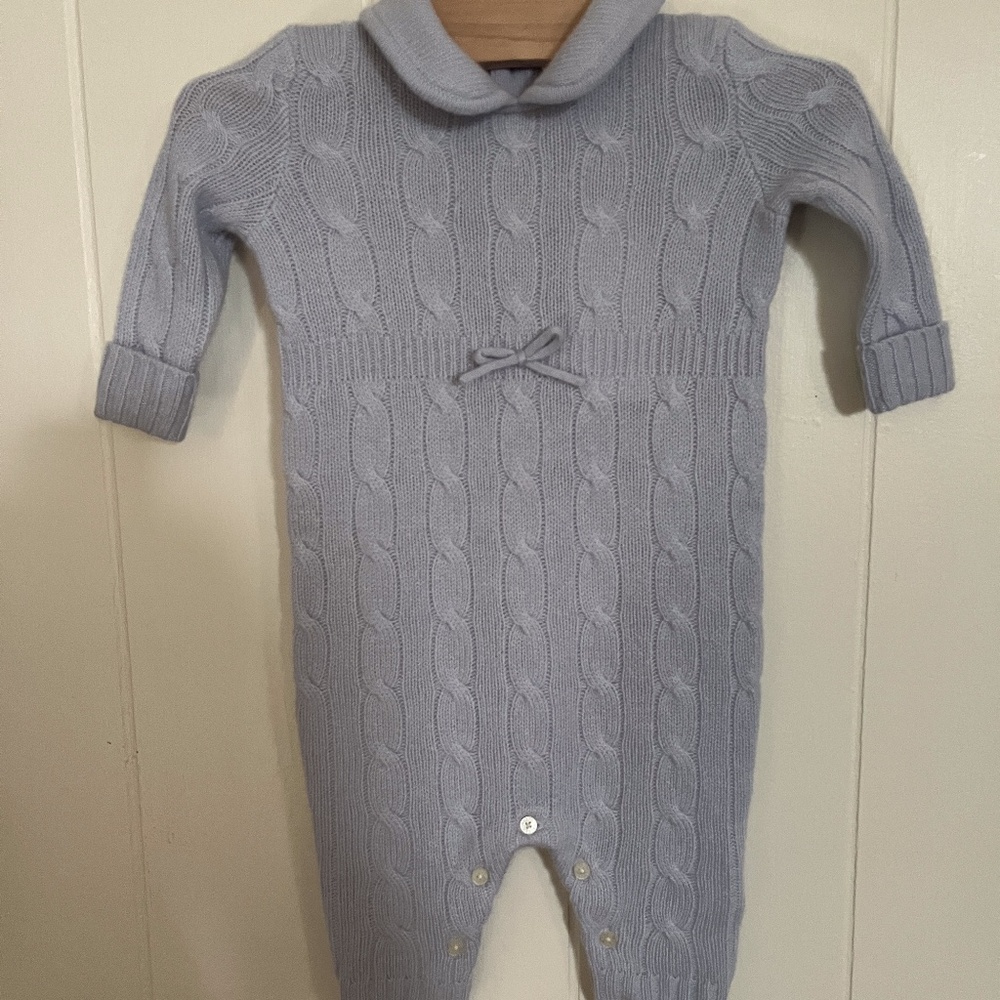 NWT Ralph Lauren Cashmere Knit-Collar Coverall